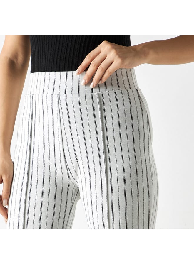 2Xtremz Striped Jacquard Treggings with Elasticised Waistband - Image 4