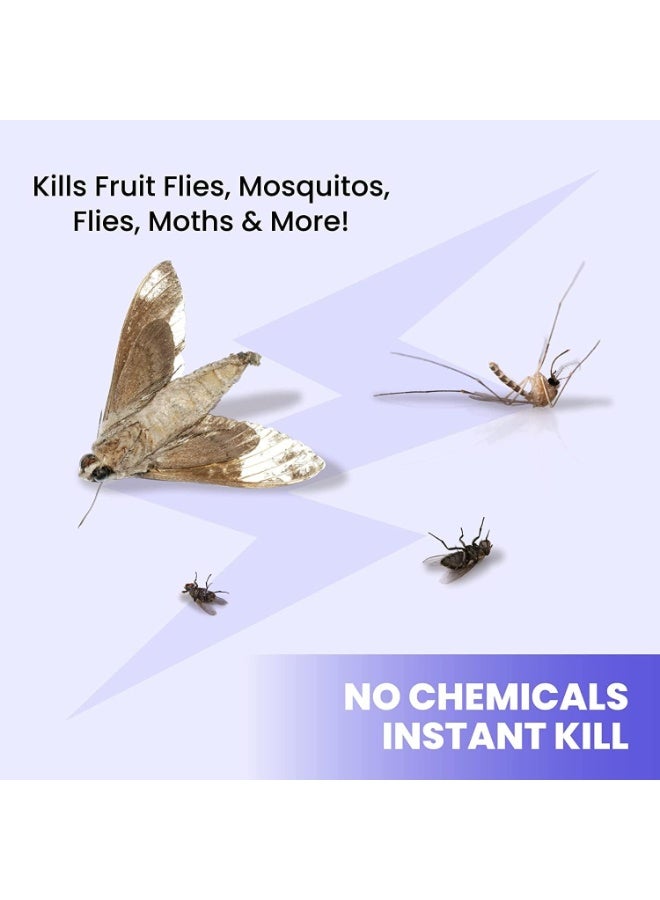 ليبا جهاز صاعق الحشرات الكهربائي، قاتل الحشرات والذباب بقوة 20 واط - قاتل البعوض والعث والدبابير للاستخدام الداخلي، طارد للذباب مع عبوتين من المصابيح البديلة وصينية قابلة للغسل - Image 3