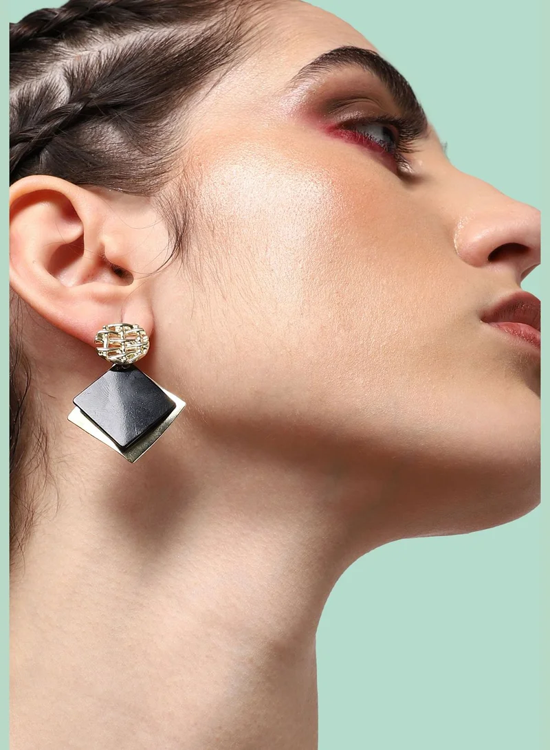 SOHI Gold Plated Party Designer Stone Drop Earring For Women