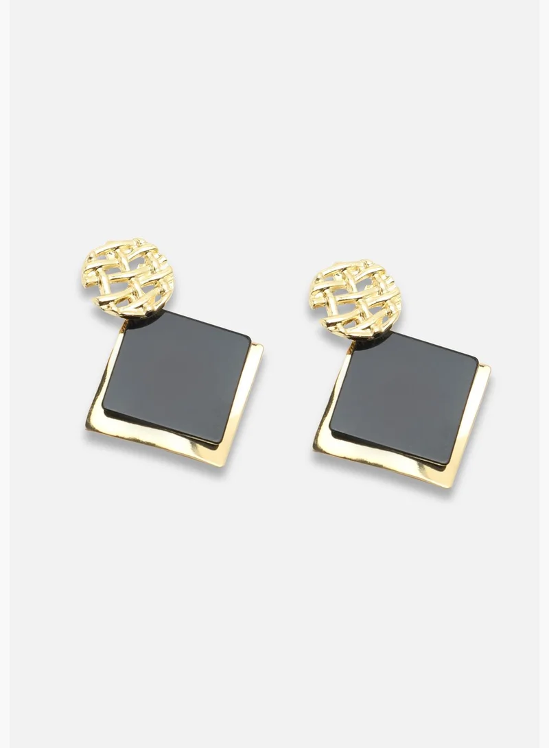 SOHI Gold Plated Party Designer Stone Drop Earring For Women