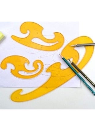 Ozn Aksesuar - Ozn Accessory 3 Piece Airbrush Set Plastic French Curve Sewing Ruler Garment Drafting Template - Image 1
