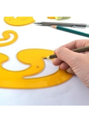 Ozn Aksesuar - Ozn Accessory 3 Piece Airbrush Set Plastic French Curve Sewing Ruler Garment Drafting Template - Image 1
