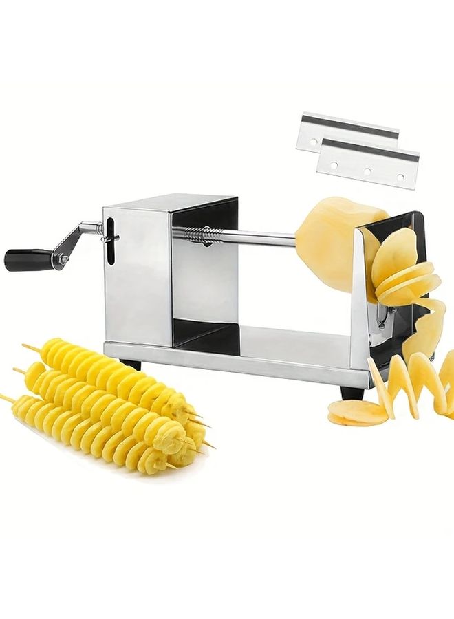 Sturdy Small Hand Crank Potato Twister With Stainless Steel Blade 1pc - Image 1