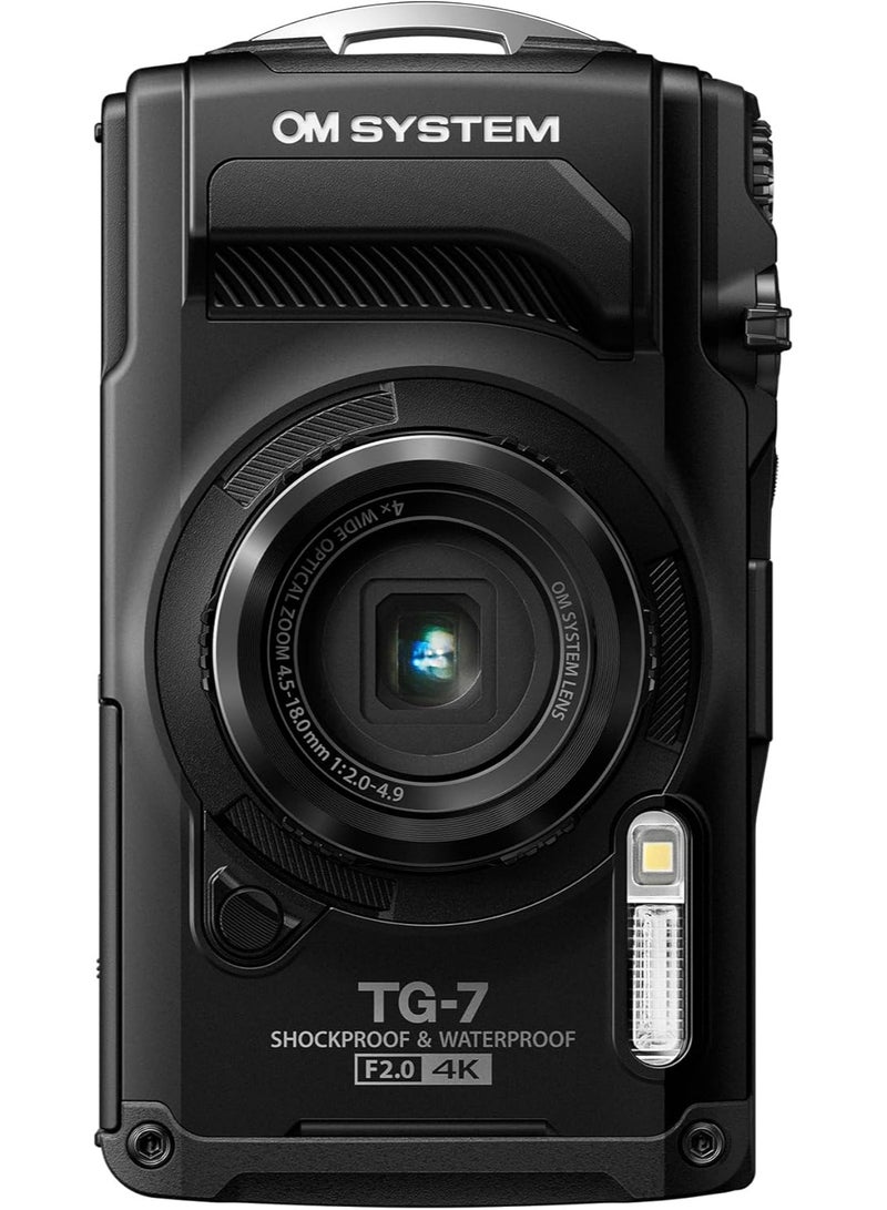 Olympus OM SYSTEM Tough TG-7 Black Digital Camera, 12MP, Waterproof, Shockproof, Underwater and Macro Shooting Modes, high speed image sensor, 4K Video, 4x-wide-angle zoom (successor Olympus TG-6) - Image 4