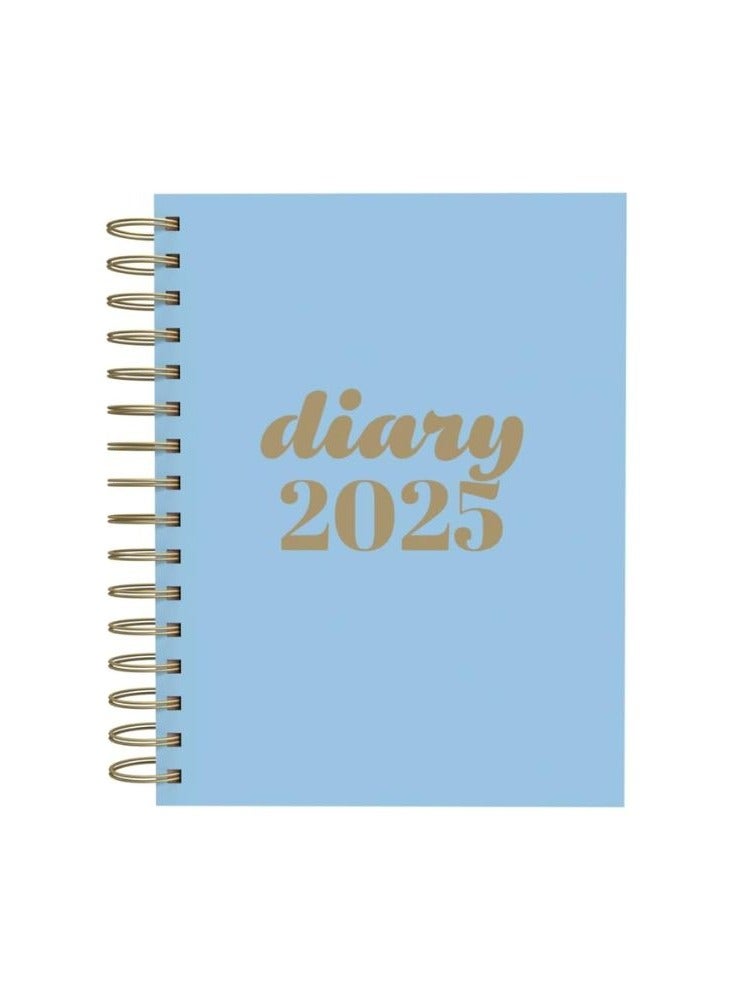 Collins Collins Scandi 2025 Diary - A5 Day to Page Journal with Appointments - Light Blue - (E-PW51.57-25) - Daily Planner with Hardback Wiro-Bound Covers and Recycled Paper  - Image 2