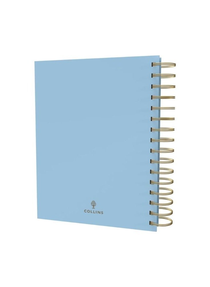 Collins Collins Scandi 2025 Diary - A5 Day to Page Journal with Appointments - Light Blue - (E-PW51.57-25) - Daily Planner with Hardback Wiro-Bound Covers and Recycled Paper  - Image 3