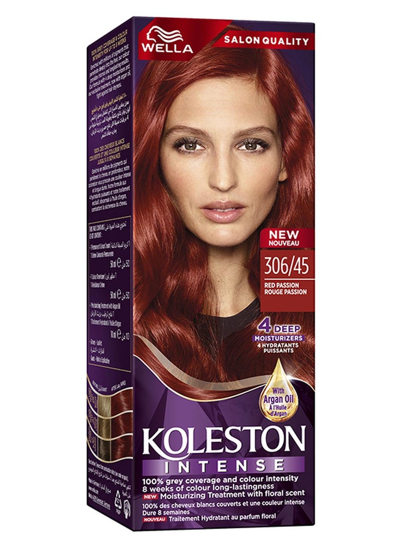 WELLA Koleston Intense Hair Color 306/45 Red Passion - Image 1