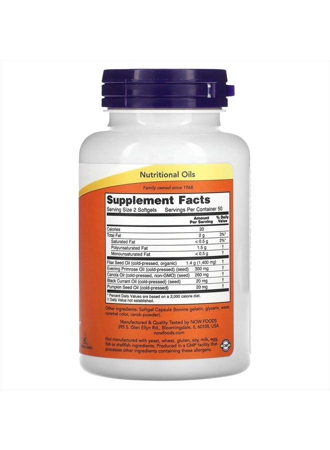 now Foods Omega 3-6-9, 1,000 mg, 100 Softgel  - Image 2