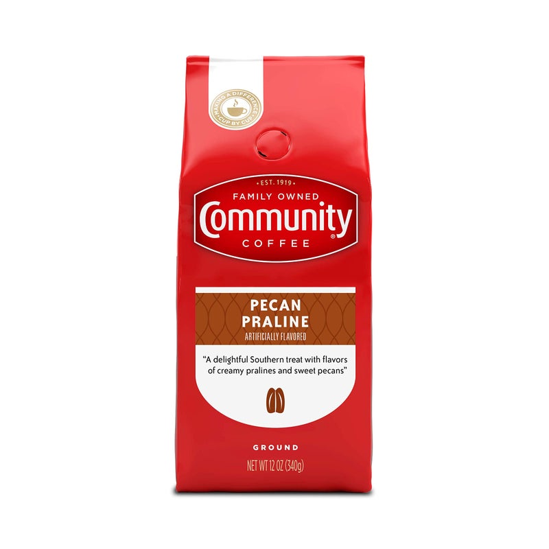 Community Coffee Pecan Praline Flavored 12 Ounces, Medium Roast Ground Coffee, 12 Ounce Bag (Pack of 1) - Image 1