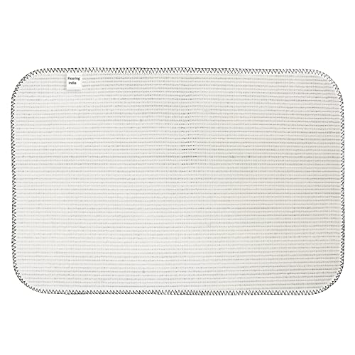 SKIVE India Kitchen Mat and Runner with Anti Skid Backing,Colour Aqua Strip Blue Set of 2 (40x120(40 x 60) CM - Image 3