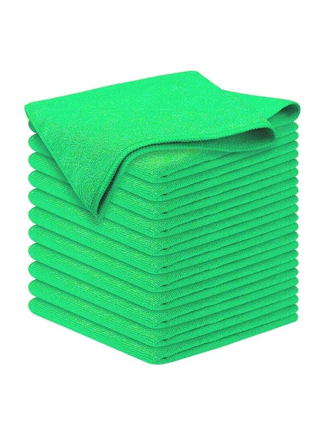 صوجي 12 قطعة من القماش الناعم الماص للغسيل والتلميع لتنظيف السيارات والمطبخ، مقاس 25×25 سم - Image 1