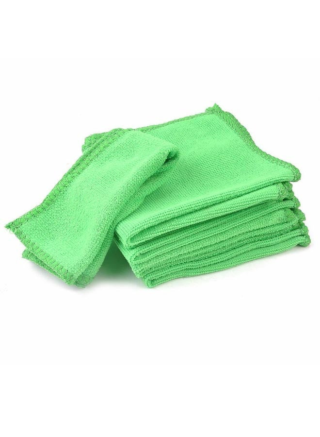 صوجي 12 قطعة من القماش الناعم الماص للغسيل والتلميع لتنظيف السيارات والمطبخ، مقاس 25×25 سم - Image 2