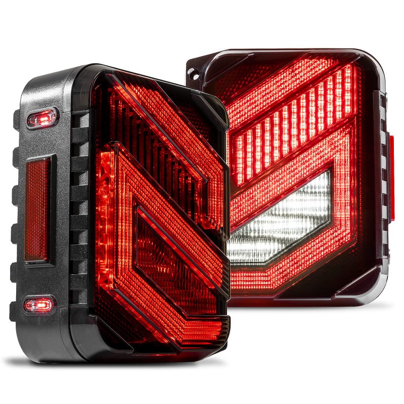 مصابيح خلفية LED TRUE MODS متوافقة مع جيب رانجلر JK JKU 2007-2018 DOT مدخنة TBT إشارة الانعطاف عكس تصميم ZSport Sahara Rubicon Unlimited توقف لمبة الفرامل الخلفية ملحقات مصابيح الخلفية