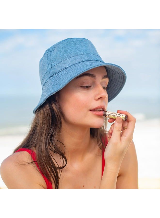 panama jack Sunscreen Lip Balm - SPF 45, Broad Spectrum UVA-UVB Sunscreen Protection, Prevents & Soothes Dry, Chapped Lips, Vanilla, Pack of 2 - Image 2