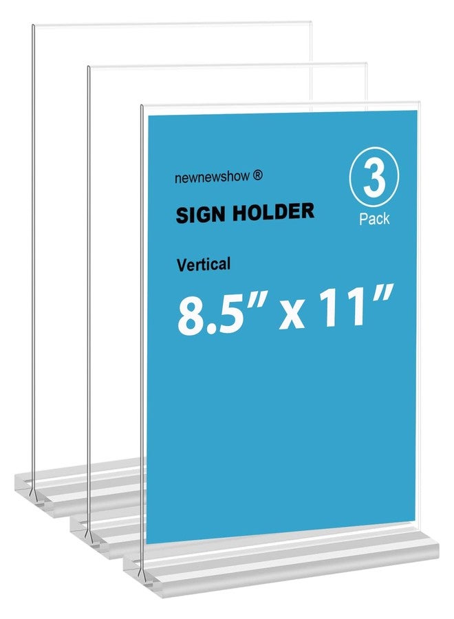 newnewshow Acrylic Sign Holder (3pack 8.5 * 11) - Image 1