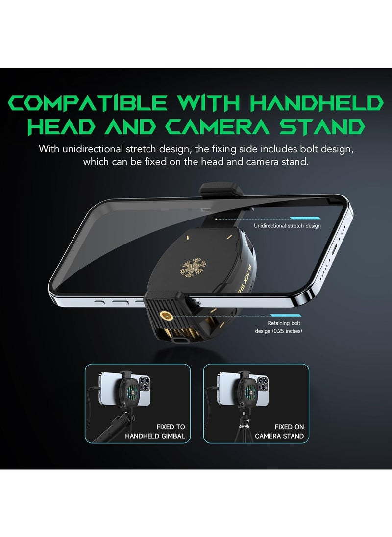 بلاك شارك مبرد هاتف الألعاب Black Shark FunCooler 4 مروحة تبريد سلكية خفيفة الوزن وهادئة للهاتف المحمول مع ضوء RGB مبرد للهاتف الخلوي لهاتف iPhone/Android  - Image 4
