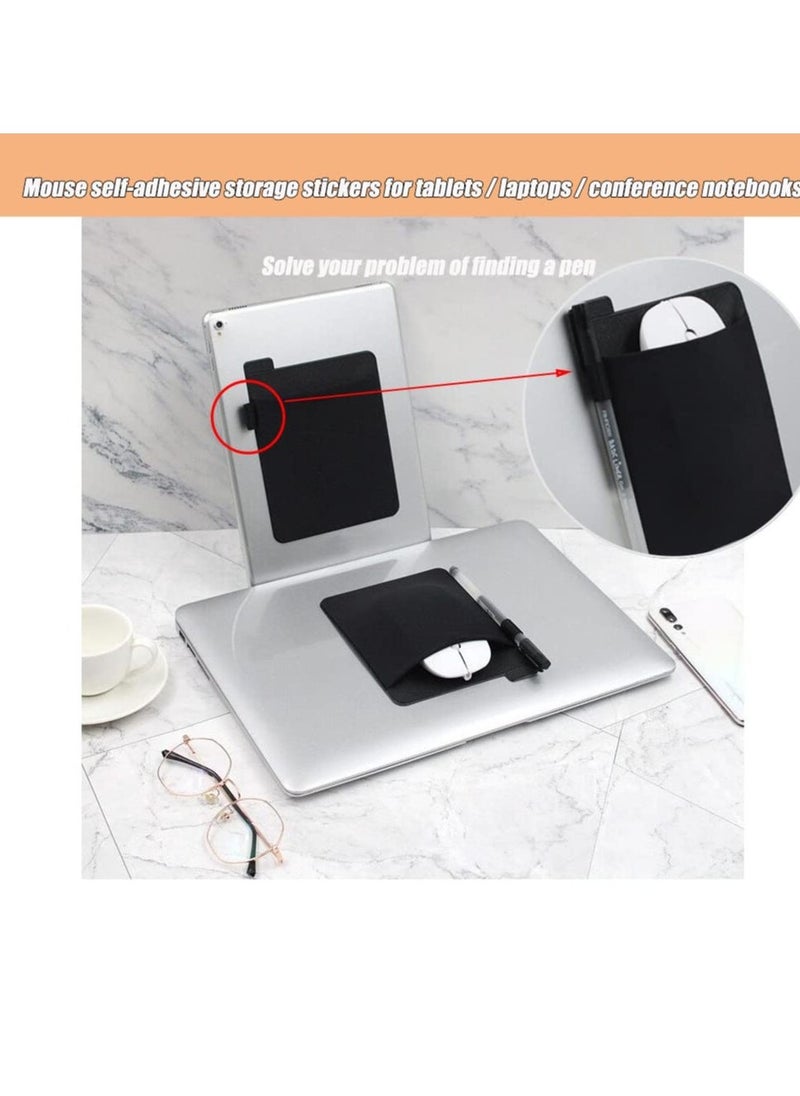 Excefore Pocket Pouch for Laptop with Reusable Adhesive,Pouch Holder for Computer Accessories,Self-Adhesive Mouse Headset Storage Bag, Ideal for Portable External USB Cable,Apple Magic Mouse  - Image 3