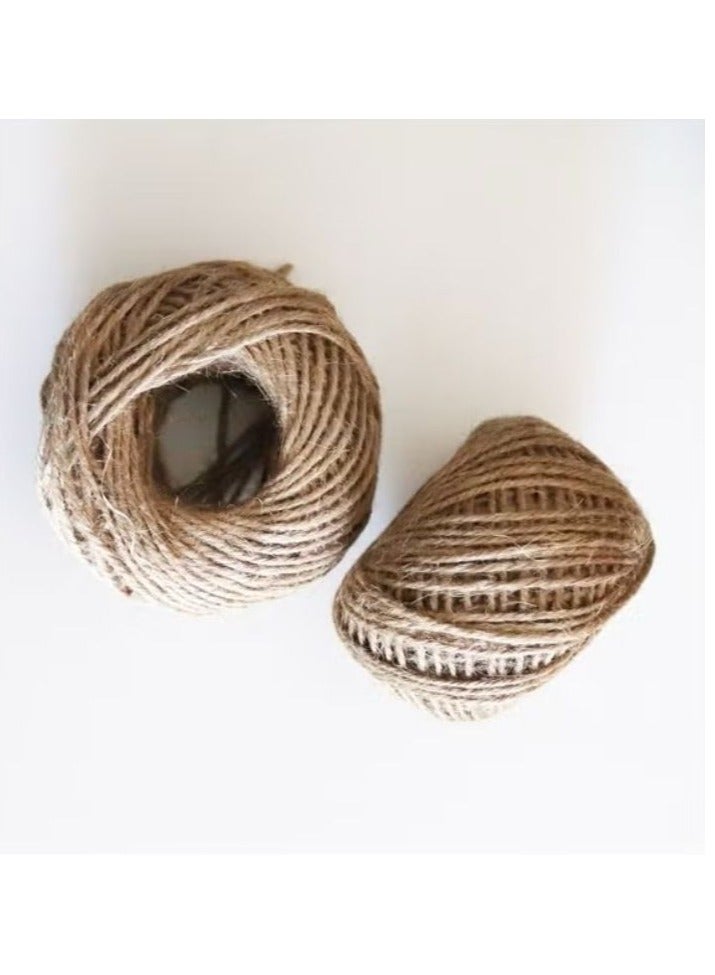 مجموعتين من خيوط الخيش لتغليف الهدايا بني