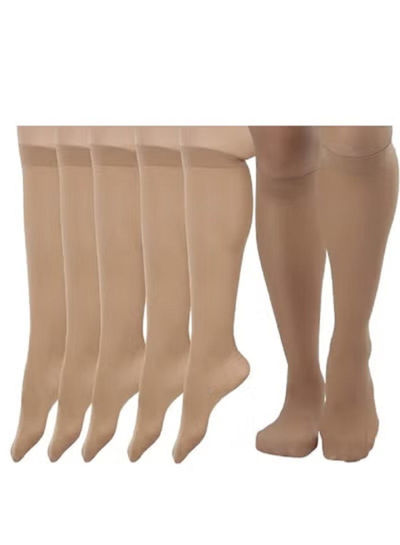 Lana 5pcs High Quality Women's Socks Thin Silk Sheer Summer Socks - Image 1