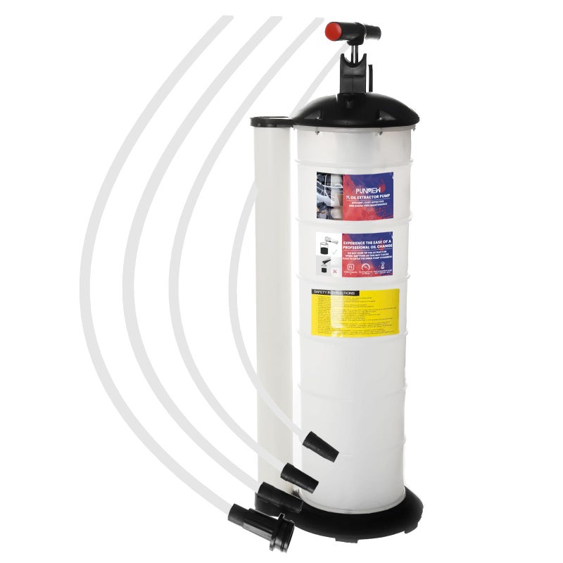 Punmew Oil Extractor Pump 7L Manual Oil Changer Vacuum Fluid Evacuator Extractor for Automotive Fluids Vacuum Evacuation