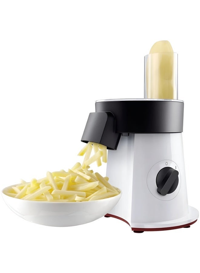 Cady One 200W electric vegetable chopper with 5 interchangeable cutting blades, electric vegetable grater with stainless steel blades, easy-to-use power button - Image 3