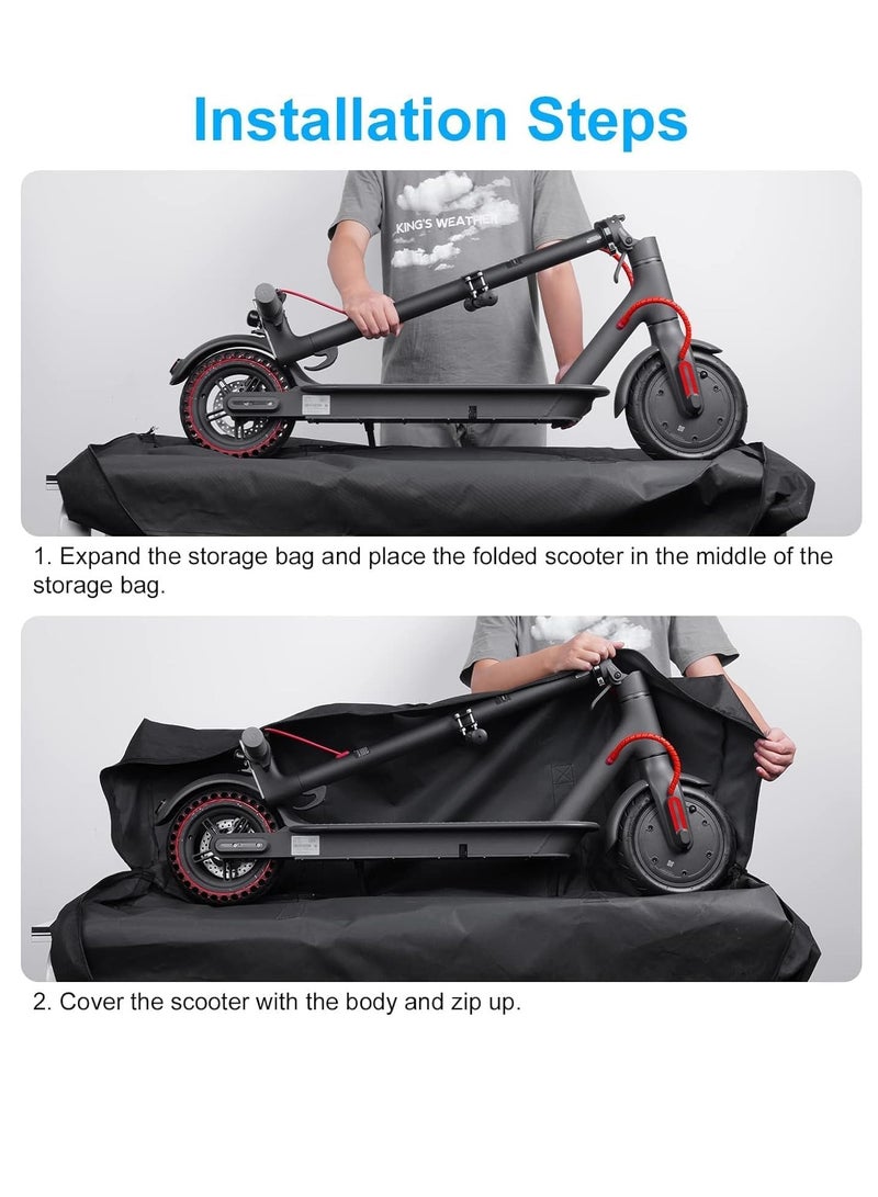 Generic Durable Waterproof Scooter Storage Bag, Oxford Cloth Foldable Carrying Case for Xiaomi 1S M365 Pro2 Electric Scooter, 45x17x9 inches Travel Organizer  - Image 5