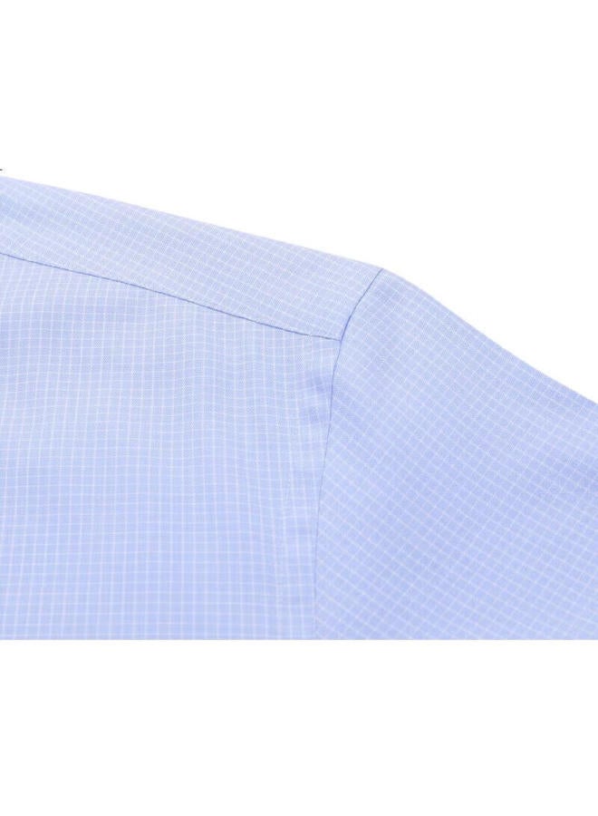 Youngor Men'S Shirt Summer Young Men'S Business Casual Short-Sleeve Shirt, Gsdp16387Hja, Gray-Blue, Size 40 - Image 1