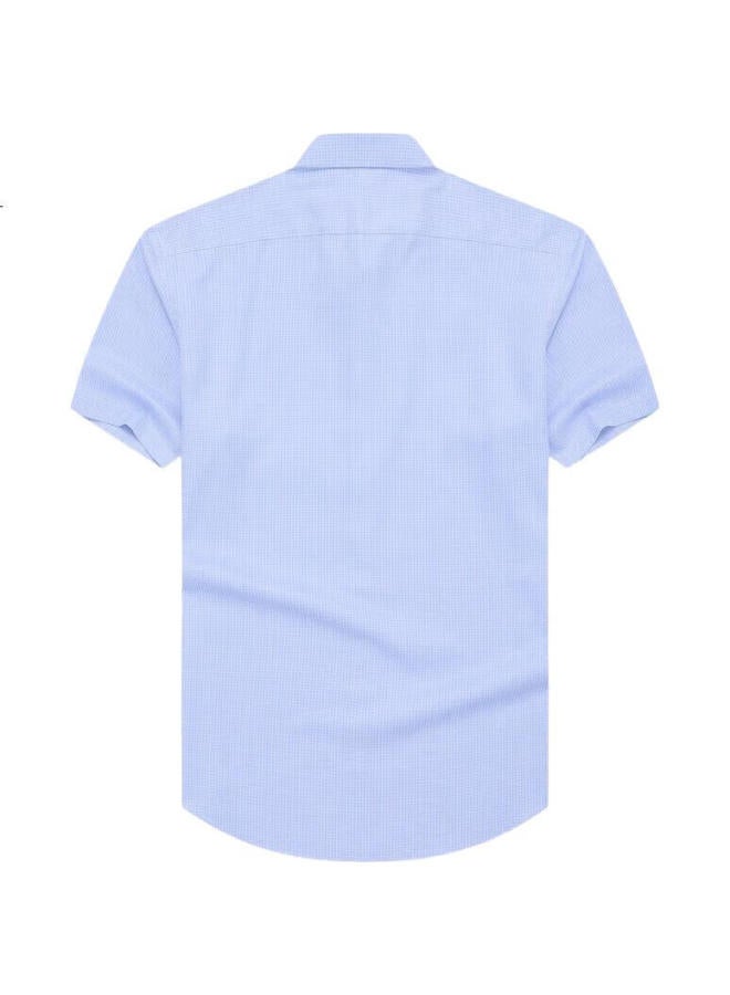 Youngor Men'S Shirt Summer Young Men'S Business Casual Short-Sleeve Shirt, Gsdp16387Hja, Gray-Blue, Size 40 - Image 2