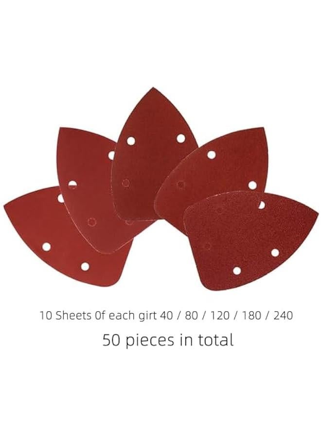 Mouse Detail Sander Sandpaper Sanding Paper Assorted Sanding Pads 40 80 120 180 240 Grits (50pcs Mouse Sandpaper) - Image 3