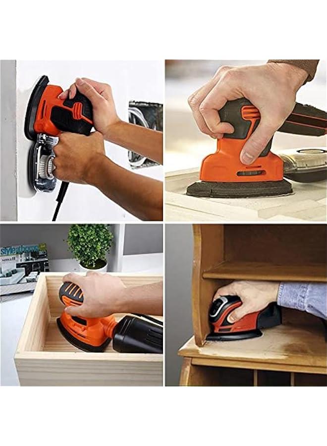 Mouse Detail Sander Sandpaper Sanding Paper Assorted Sanding Pads 40 80 120 180 240 Grits (50pcs Mouse Sandpaper) - Image 5