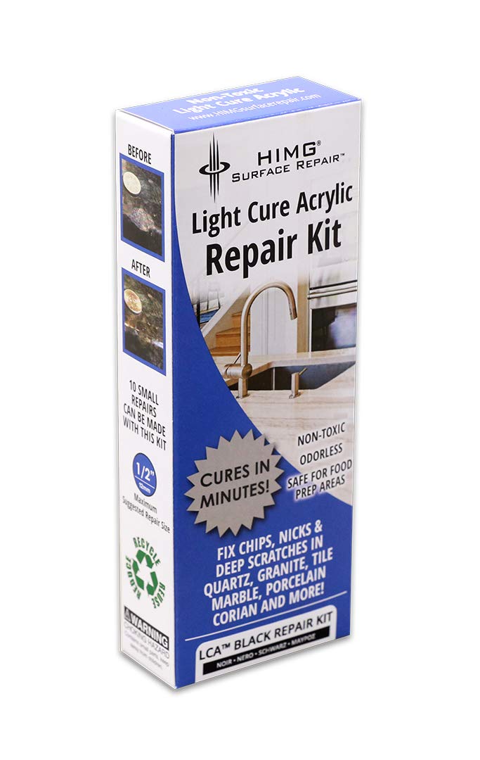 HIMG Black - Granite, Quartz, Marble, Corian Countertop Chip Repair Kit - Black Granite Repair Kit - HIMG Surface Repair - Image 2
