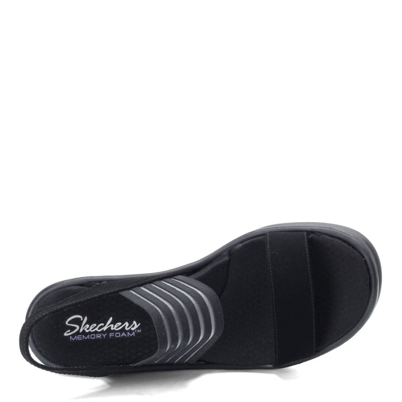 Skechers Cali Women's Rumblers-Sci-Fi Wedge Sandal, Black, 6.5 M US - Image 5