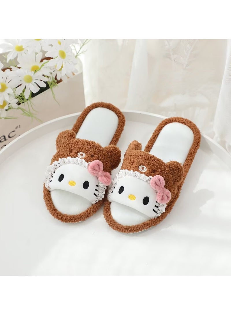 general Kitty home slippers non-slip with thick soles loose fit that doesn't squeeze the feet - Image 2