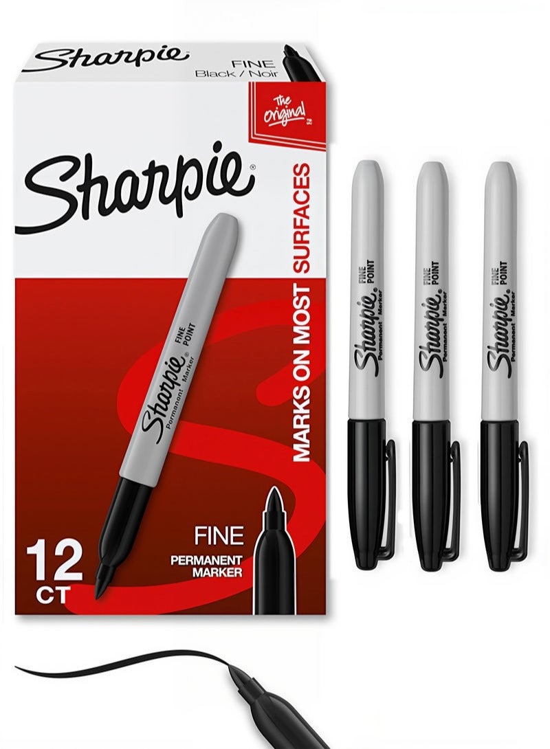 Sharpie 3-Piece Permanent Black Marker，Sharpie pen - Image 1