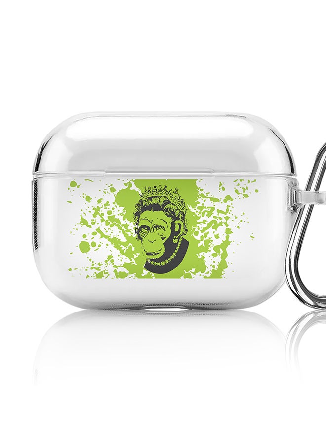 Stylizedd Classic Clear printed Case for Apple AirPods Pro 2nd Generation Thin Transparent Cover [Designed for Apple AirPods Pro 2nd Generation] - Ape Queen - Image 1