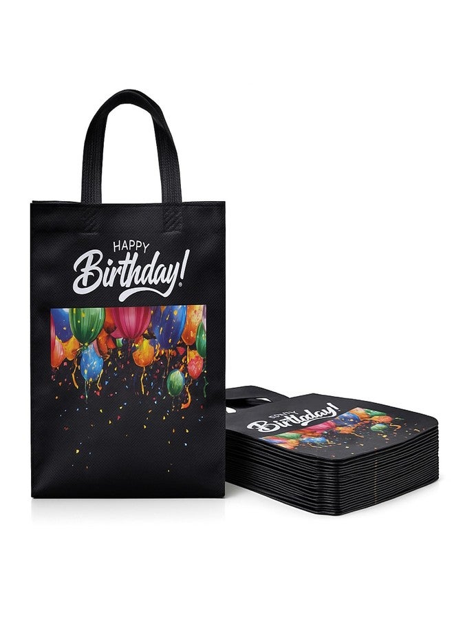 Go Packy Happy Birthday Gift Black Bag - Stylish, Reusable Tote for Return Gifts, Party Favors, Gifting Hampers (20) - Image 1