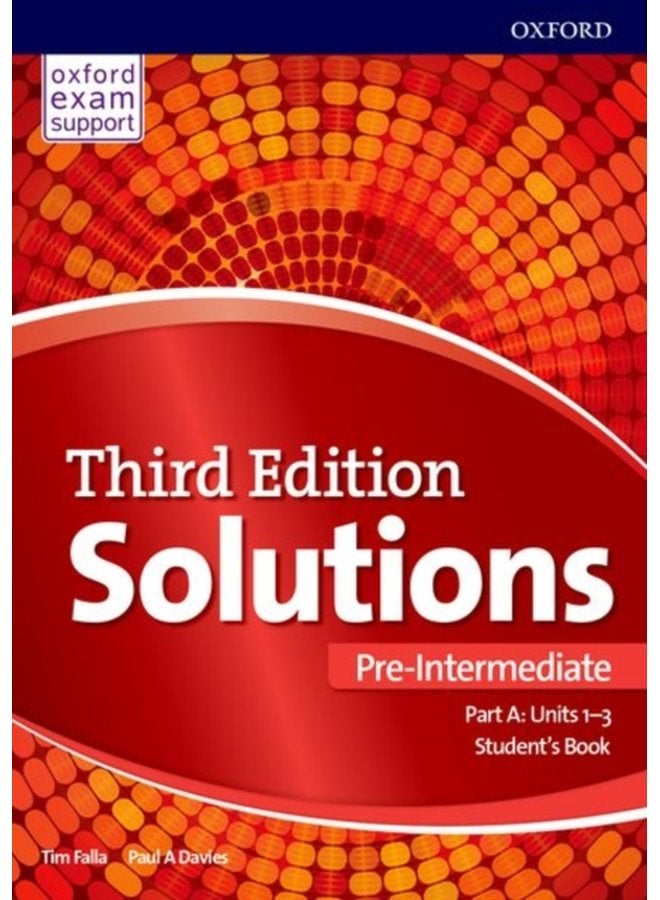 Solutions Pre Intermediate Student s Book A Units 1 3 Leading the way to success - Paperback