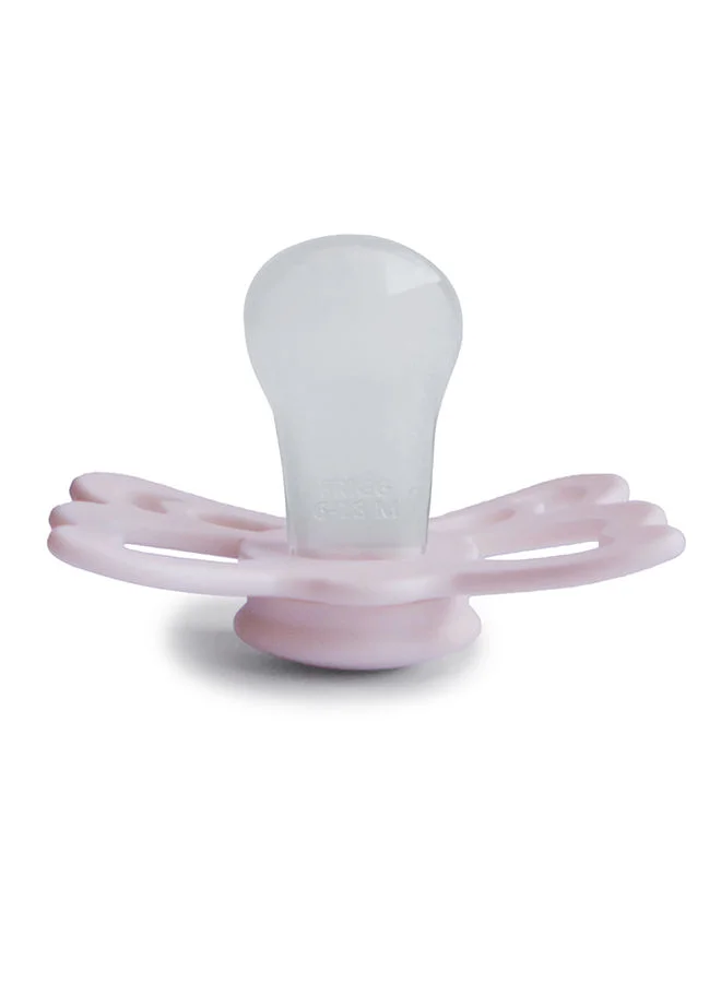FRIGG Butterfly Anatomical Silicone Baby Pacifier 6 To 18 Month Size 2 White Lilac