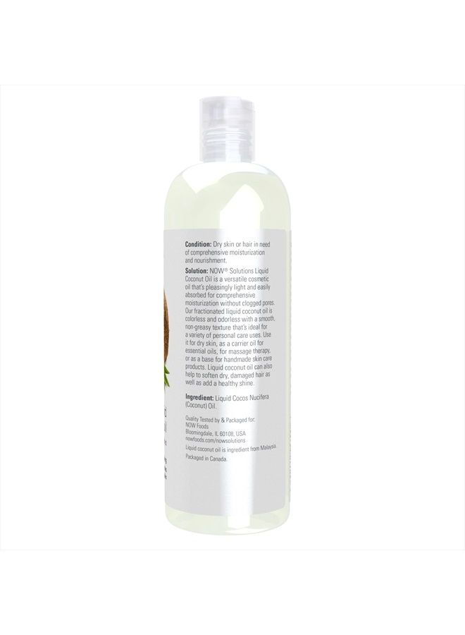 now Solutions, Liquid Coconut Oil, Light and Nourishing, Promotes Healthy-Looking Skin and Hair, 16-Ounce - Image 2