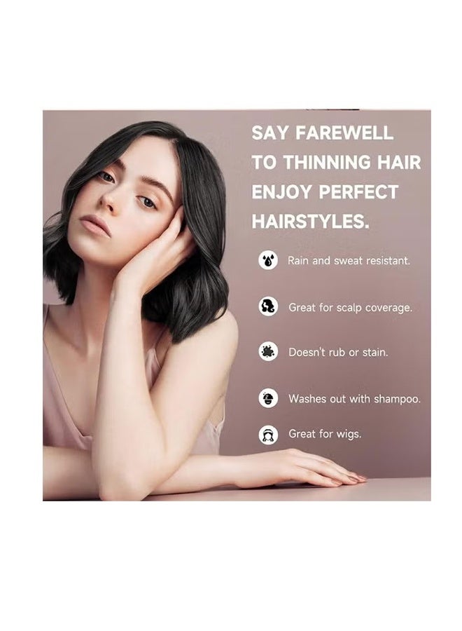 فيروني حشو الشعر الشعر 4g ، مسحوق ظل الشعر ، مسحوق الشعر يخفي على الفور ، حجم فوري وتغطية فروة الرأس لترقيق الشعر ، سريعة ورعاية كاملة ، مقاومة 100٪ للماء للعرق (أسود) - Image 5