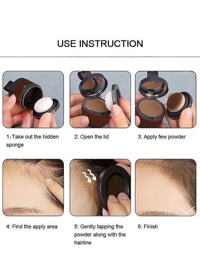 فيروني حشو الشعر الشعر 4g ، مسحوق ظل الشعر ، مسحوق الشعر يخفي على الفور ، حجم فوري وتغطية فروة الرأس لترقيق الشعر ، سريعة ورعاية كاملة ، مقاومة 100٪ للماء للعرق (أسود) - Image 2