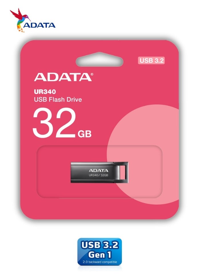 ADATA UR340 32GB USB 3.2 Flash Drive Lightweight Waterproof | Matel | Fast Data Transfer  - Image 2