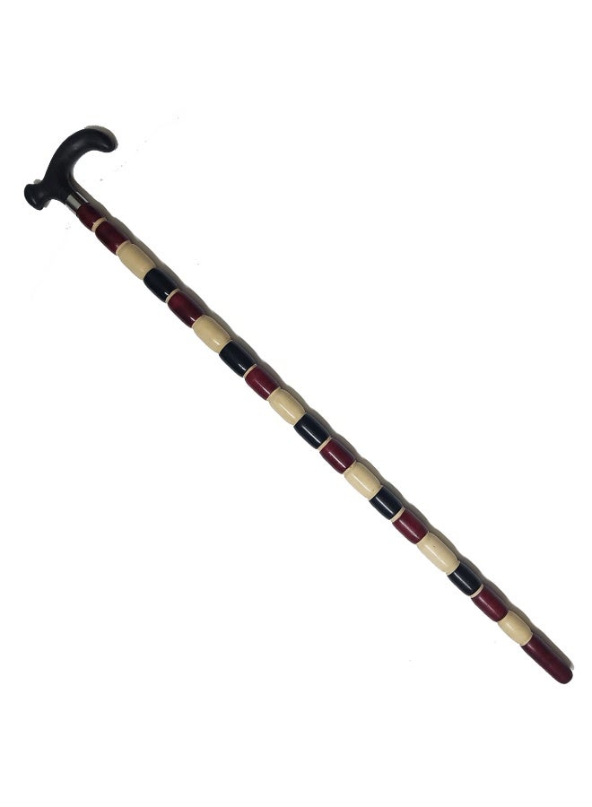 Aswan beech wood cane for men, white and black - Image 1