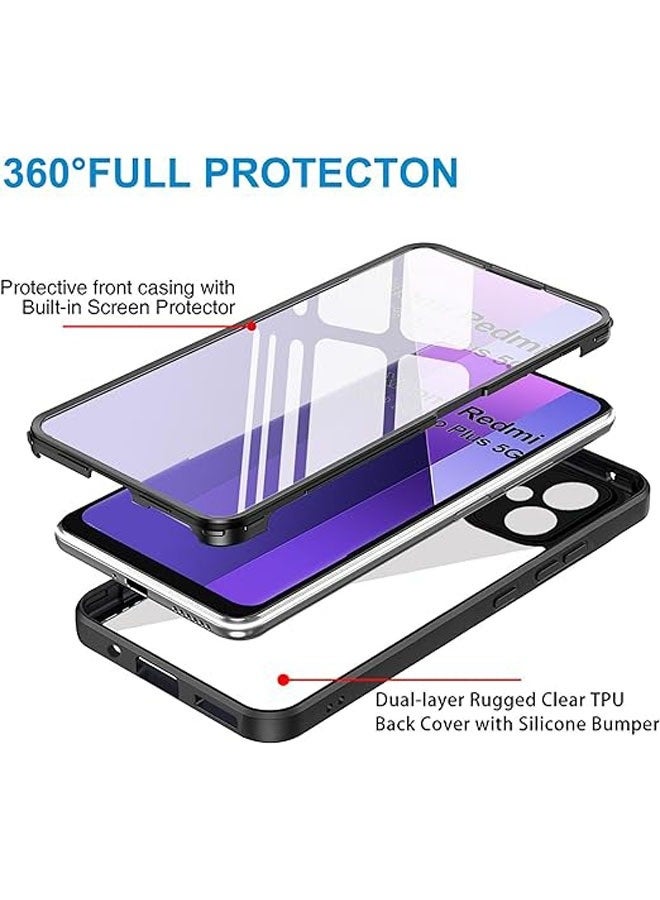 Xiaomi Redmi Note 13 Pro Plus 5G Case, Clear 360-degree Case with Integrated Screen Protector, Redmi Note Shockproof Ultra-Thin Silicone Phone Case - Image 2