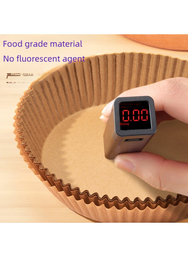 Cake Cups Lambskin Paper Cups Air Fryer Oil Absorption Paper Plate Silicone Oil Baking Supplies-Color:White-Specifications:Bottom 16 High 4.5CM200 Blister Box - Image 2