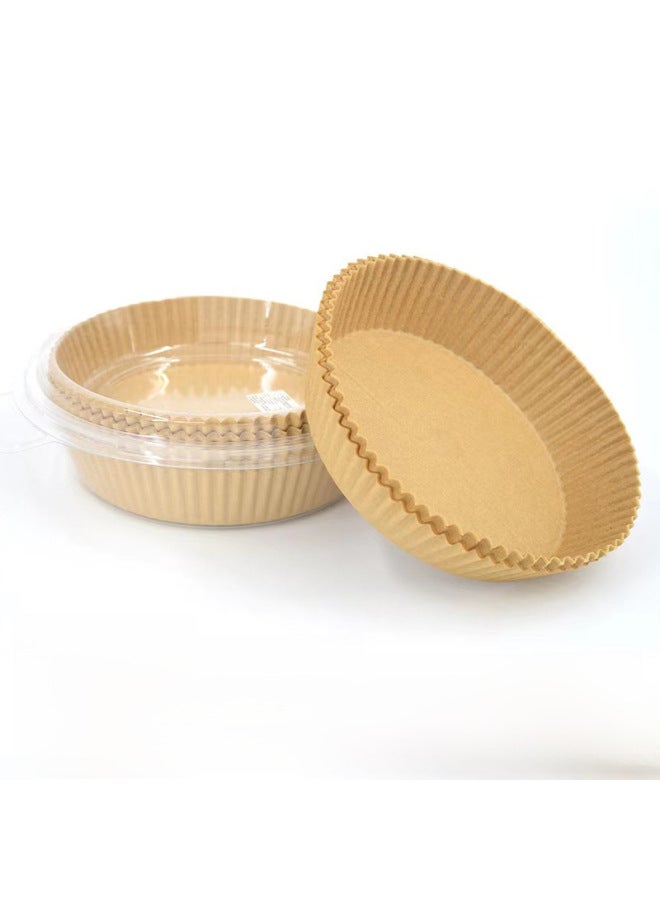 Cake Cups Lambskin Paper Cups Air Fryer Oil Absorption Paper Plate Silicone Oil Baking Supplies-Color:White-Specifications:Bottom 16 High 4.5CM200 Blister Box - Image 4