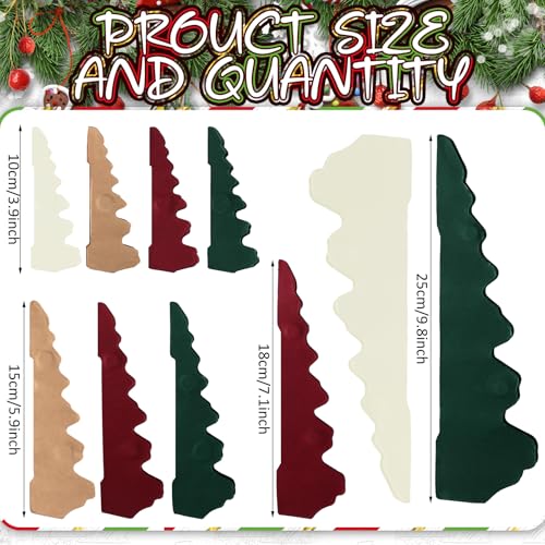 Fullhawl 10 Pcs Paper Christmas Trees Neutral Honeycomb Christmas Trees 46 710 Inch 3D Honeycomb Xmas Paper Cozy Table Ornament for XmasGreen Red Brown Beige - Image 3