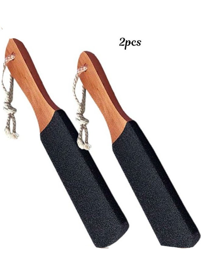 2-Piece Foot Scrubber Pedicure Foot File Pumice Stone,Professional Pedicure Supplies Callus Remove Cracked Heels,Dead Skin,Corn,Scraper File Foot Care Foot Rasp Massage Brush Tools Kit for Men/Women - Image 1