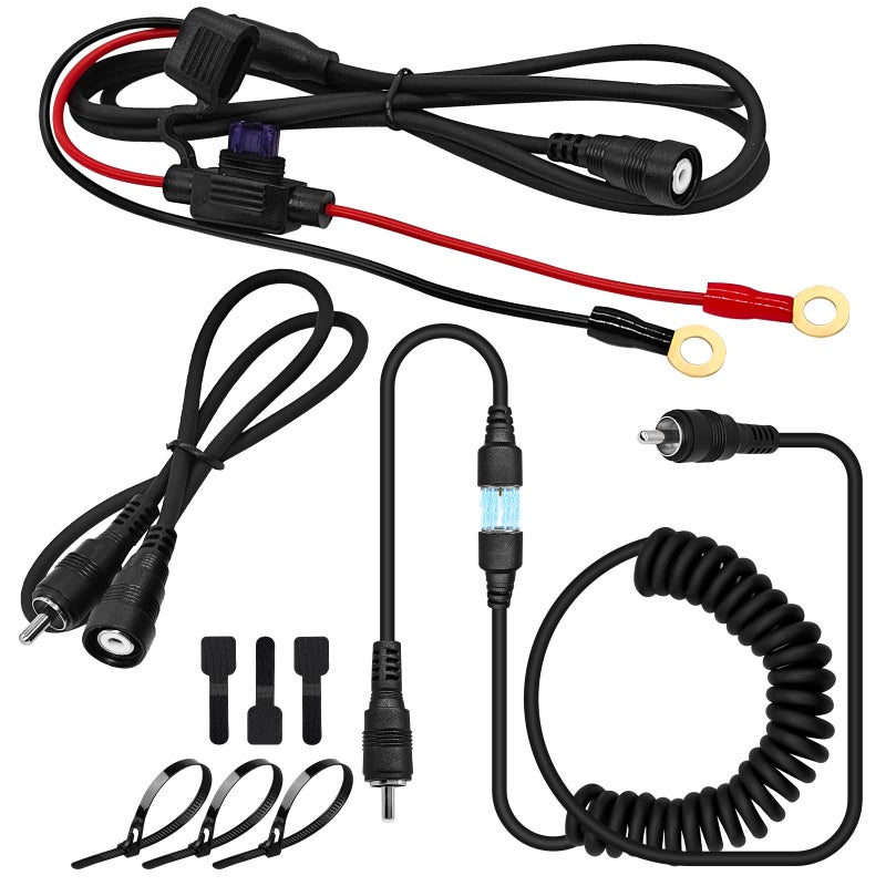 CHolic Magnetic Power Cord, Snowmobile Helmet Heated Shield Cord, RCA Plug Heated Cord for Heated Most Electric Shields, Helmet, Visor Port (Kit) - Image 1
