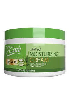 VCare V Care Moisturizing Cream,Aloe Vera,300ml,Deep Moisturizing,Reduces Itchiness  - Image 1